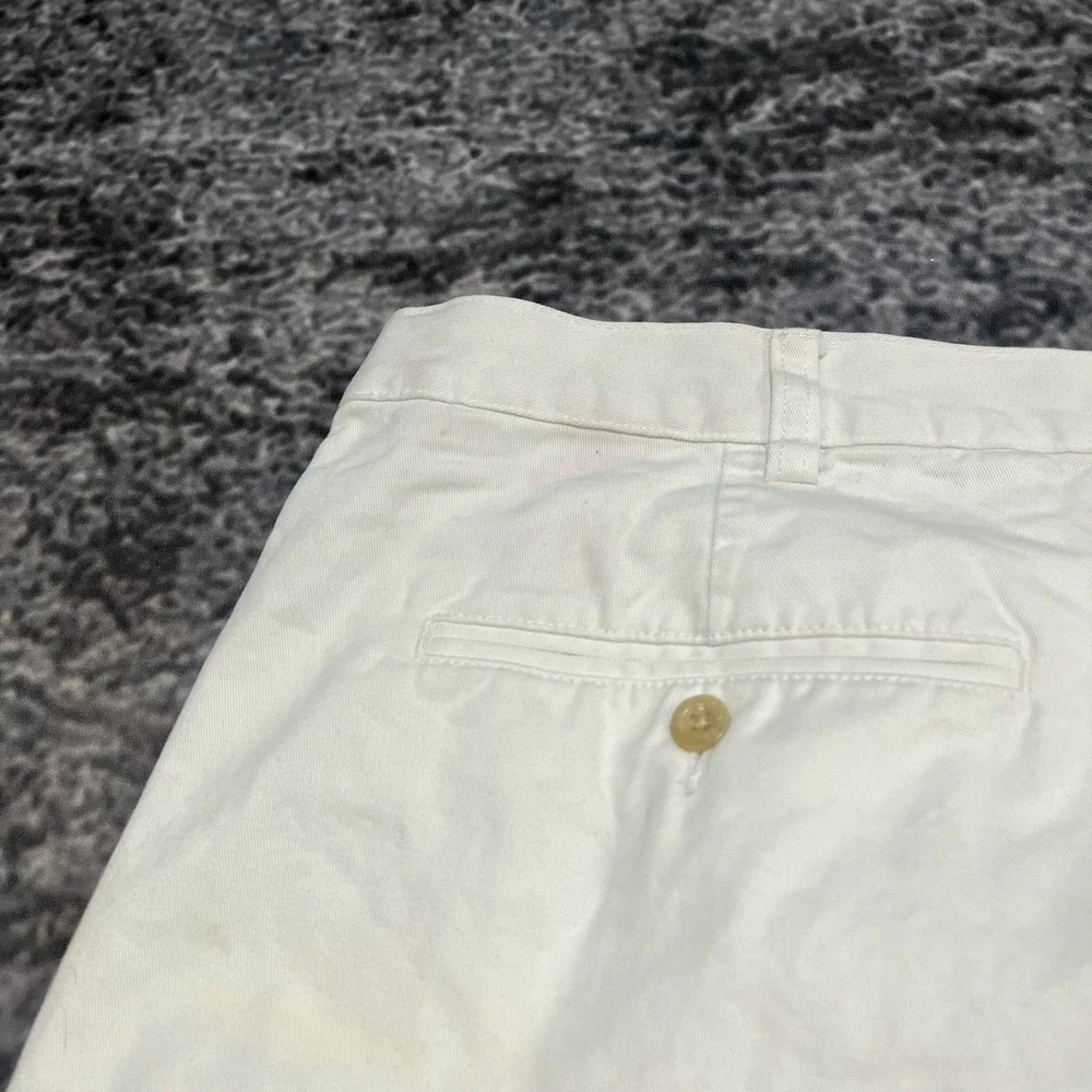 Vintage Polo‎ Ralph Lauren Tyler Shorts Mens 42 White  Big Chino Plated Classic